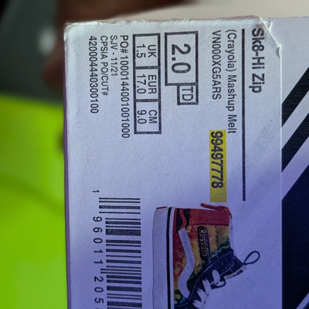 Vans Kids' Rainbow High-Top Sneakers - Picture 3 of 4